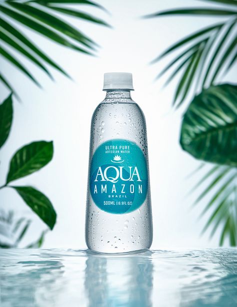 Water Bottle Label Design, Mineral Water Bottle, Container Conversions, Water Packaging, Nikon D850, Drinks Packaging Design, Bottle Design Packaging, Water Branding, Bottle Label Design