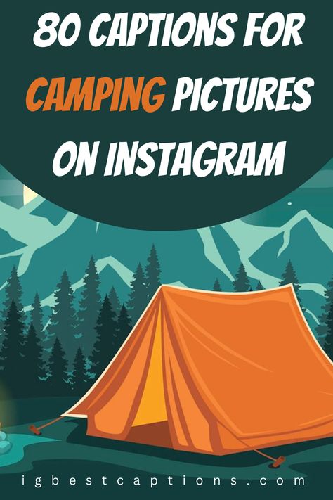 Camping captions are phrases or sentences that are used to accompany or enhance a camping-related post on social media. These captions can be used for a variety of camping-related experiences, such as hiking, exploring nature, setting up a tent, or roasting marshmallows over a campfire. Summer Camp Instagram Captions, Family Camping Quotes, Camping Captions For Instagram, Camping Instagram Captions, Camping Puns, Camping Pictures, Baby Captions, Camping Pics, Best Instagram Captions