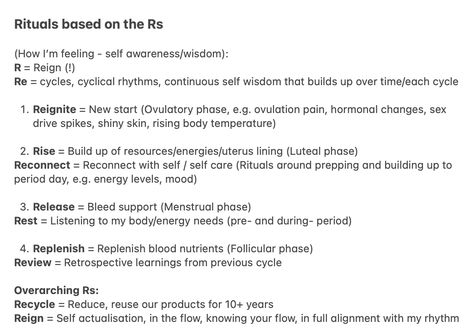 Another thought on ritual categorisation - I like this one a lot as it is linked to the menstrual cycles but more meaningful and based on knowing yourself better over time Period Rituals, Ovulation Pain, Knowing Yourself, Period Days, Feminine Health, Shiny Skin, Body Energy, Hormonal Changes, Self Awareness