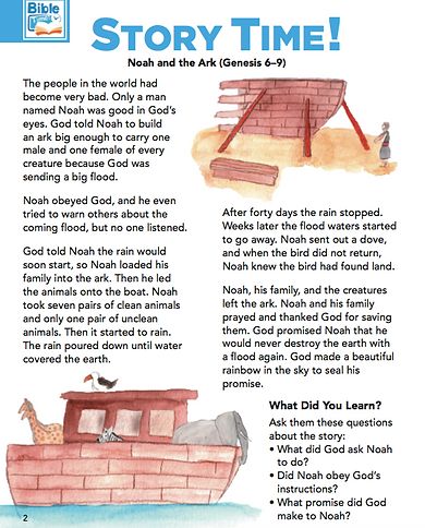 Noahs Ark Preschool, Noah's Ark Story, Toddler Bible Lessons, Noah And The Ark, Story Worksheet, Noah's Ark Bible, Toddler Bible, Preschool Bible Lessons, Bible Activities For Kids