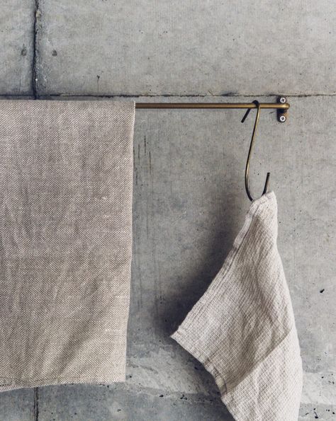 Hardware – Oski and Lottie Waffle Towels, Brass Towel Bar, Fog Linen Work, Linen Cupboard, Fog Linen, Natural Bath, S Hook, Gentle Exfoliator, Clever Storage