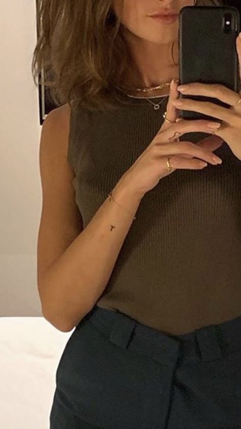 Delicate Tattoo Locations, Letter U Tattoo, Single Letter Tattoo Placement, Micro Tattoo Placement, Tattoo In The Arm, Small Initial Tattoo Ideas, Initial Tattoo Placement, Initial Tattoo Ideas, T Tattoo