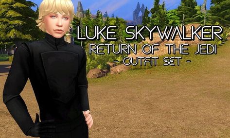 Mod The Sims – Clothing, Male Clothing: Luke Skywalker Outfit Maxis Recolours by soaplagoon. The first top requires Get Famous (EP06), the second top and the pants both require Journey to Batuu (GP09). The boots are Base-Game Compatible (BGC). The pants and boots have one (1) swatch each. Both tops have three alternate swatches (i.e., […] The post Luke Skywalker Outfit Maxis Recolours by soaplagoon at Mod The Sims appeared first on Lana CC Finds - Sims 4 CC, Hair, Worlds, Cheats, Guides, M Luke Skywalker Hair, Luke Skywalker Outfit, Luke Skywalker Rotj, Jedi Outfit, Sims 4 Cc Hair, Clothing Male, Star Wars Anakin, Return Of The Jedi, Male Clothing