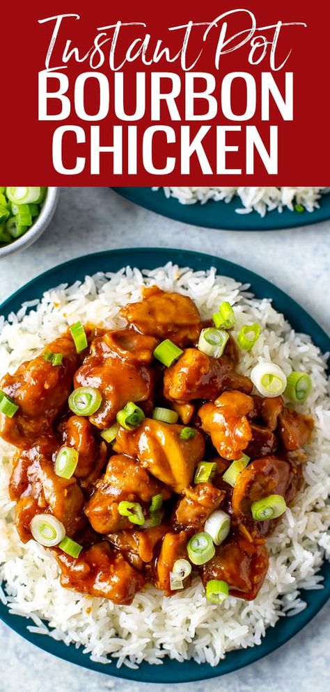 Instant Pot Bourbon Chicken, Bourbon Chicken Recipe, Recipe Instant Pot, Bourbon Chicken, Sweet Chicken, Chicken Eating, Best Instant Pot Recipe, Instant Pot Recipes Chicken, Meal Prep Bowls