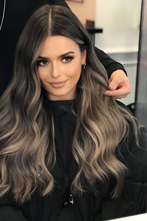 25+ Stunning Ash Brown Hair Color Ideas For Beauty Queens To Slay Ashy Hair Color Ash Brown, Smokey Beige Hair Color, Ash Caramel Balayage, Light Ash Brown Balayage, Ashy Brown Balayage, Ash Brown Hair Color Ideas, Dark Ash Blonde Hair Color, Low Maintenance Hair Color, Dark Ash Brown Hair