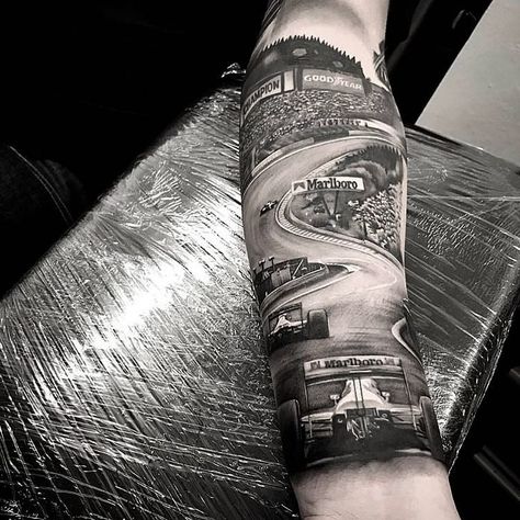 INK ADDICTS AROUND THE WORLD UNITE – Shock Mansion Automotive Tattoo Ideas, Automotive Tattoo, Mh Tattoo, F1 Tattoo, Bishop Tattoo, Auto Tattoo, End Tattoo, Black Grey Tattoo, Racing Tattoos