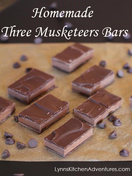 These homemade three musketeers bars are easy to make and taste very close to the real thing. Foods At Home, 3 Musketeers, Homemade Candy, Christmas Candy Recipes, Three Musketeers, Eat Healthier, Gluten Free Sweets, Marshmallow Fluff, Homemade Candies