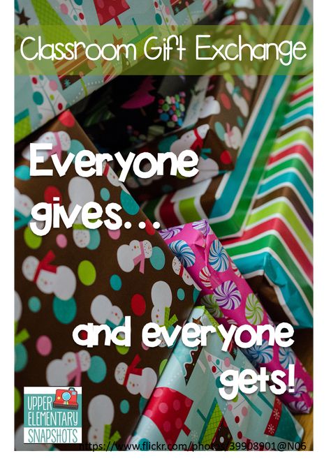 Classroom Traditions, Kids Gift Exchange, Gift Exchange Themes, Classroom Gifts For Students, Christmas Activities For School, Classroom Christmas Gifts, Hosting An Exchange Student, Classroom Gift Exchange, Gift Exchange Ideas