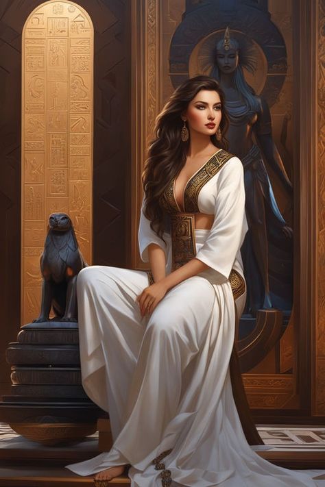 Fullbody Masterpiece by Yosee - Playground Ancient Egypt Poster, Luna Goddess, Female Goddess, Egypt Queen, Egypt Poster, The Little Match Girl, Angel Images, Roman Goddess, Egyptian Goddess