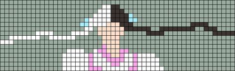 Melanie Martinez Pixel Art Grid, Melanie Martinez Alpha Pattern, Melanie Martinez Perler Beads, Melanie Martinez Pixel Art, Alpha Bracelet Pattern Grid, Melanie Martinez Crochet, Kandi Ideas, Easy Perler Beads Ideas, Easy Pixel Art