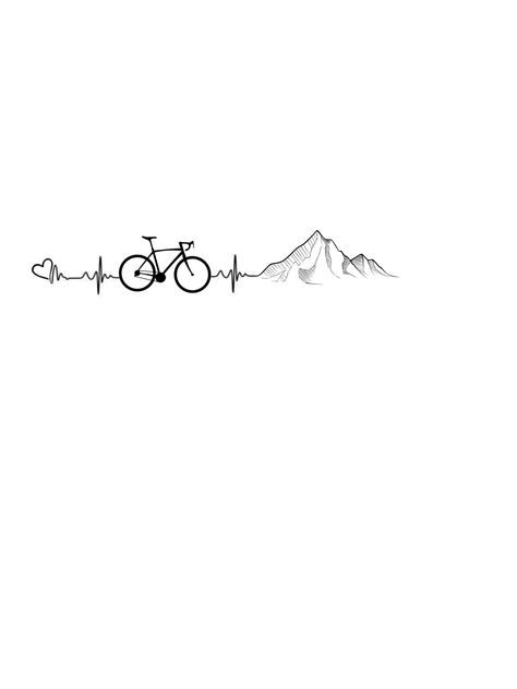 Small Bycicle Tattoo, Cycling Tattoos Women, Fine Line Bicycle Tattoo, Cycling Tattoo Ideas, Bicycle Tattoo For Women, Bike Life Tattoo, Mountain Biking Tattoo, Bike Tattoo Design, Bikes Tattoo