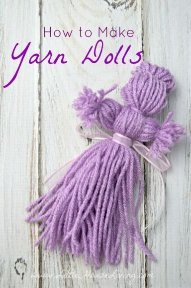 How to make Yard Dolls! These sweet little dolls are easy, frugal, and fun to make. Perfect craft for cold winter days! Yarn Dolls, Simple Toys, Operation Christmas Child, Wool Crafts, Yarn Projects, Childrens Crafts, Easy Crafts For Kids, Crafts For Teens, Easy Kids