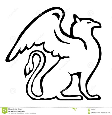 Griffin Royalty Free Stock Photography - Image: 1195867 Gryphon Tattoo, Griffin Drawing, Griffin Mythical, Griffin Tattoo, Griffin Logo, Animal Design Illustration, Tattoo Line, Stencil Ideas, Woodworking Logo