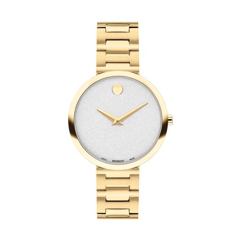 Movado | Movado Museum Classic Women's Gold Watch With Sparkle Dial Movado Womens Watch, Stainless Steel Watch Women, Movado Watch, Classic Watches, Bar Bracelets, Classic Gold, Precious Jewelry, Women's Watch, Classic Collection