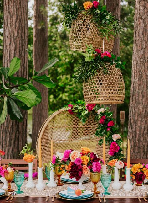 Summer Wedding Ceremony, Bohemian Bridal Shower, Large Pillar Candles, Summer Wedding Decorations, Summer Bridal Showers, Boda Mexicana, Boho Bridal Shower, Themed Bridal Shower, Boho Theme