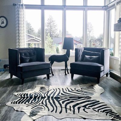 Zebra skin rug