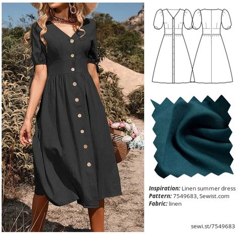 Easy linen dress pattern