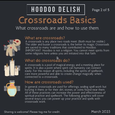 Crossroads Hoodoo, Magick Correspondences, Witchy Ingredients, Hoodoo Delish, Grimoire Inspiration, Witch Info, Road Opener Spell, Witchcraft 101, Road Opener