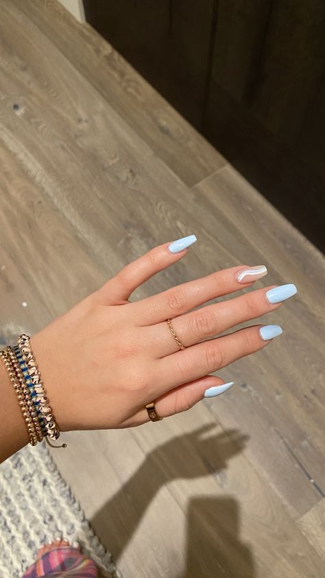 Summer Acrylic Nails Ballerina, Blue Acrylic Nails Ballerina Short, Bright Summer Acrylic Nails Coffin Short, Basic Nails Blue, Basic Blue Nails Short, Summer Nails Ballerina, Blue Nails Ballerina Shape, Summer Nails Ballerina Shape, Plain Blue Acrylic Nails Coffin