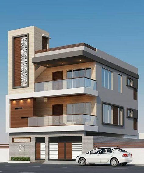 30 40 House Elevation, Home Front Wall Design, Modern House Front Elevation, House Front Elevation Design, House Front Elevation, Front Elevation Design, 3 Storey House Design, Front Wall Design, House Outer Design