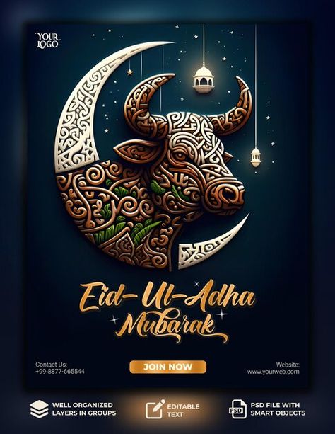 PSD eid special social media post and ba... | Premium Psd #Freepik #psd Adha Mubarak, Eid Special, Eid Ul Adha, Eid Mubarak, Media Post, Flyer Design, Social Media Post, Social Media, Media