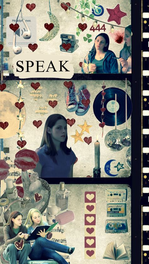 Speak Movie Poster, Movie Collage Wallpaper, Speak Movie, Speak 2004, Movie Collage, Y2k Icons, Y2k Background, Film Posters Art, Aesthetic Edits