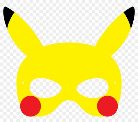 Pikachu Costume Diy, Pikachu Printable, Pokemon Mask, Pikachu Mask, Superhero Mask Template, Pikachu Ears, Pokemon Masks, Pikachu Birthday, Printable Animal Masks