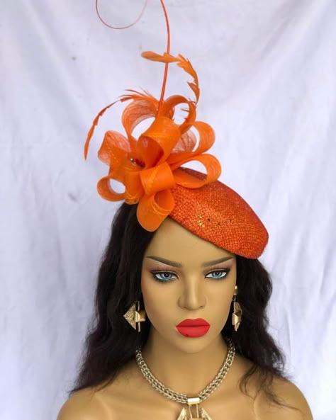 Elegant Sinamay Headpieces For Formal Events, Luxury Sinamay Hat Headpiece, Feminine Hat-style Fascinator, Elegant Multicolor Hat-style Headpiece, Unique Fascinators, African Head Scarf, Fascinator Hats Outfit, Luxury Hat-shaped Fascinator For Ceremonies, Fascinator Hats Wedding