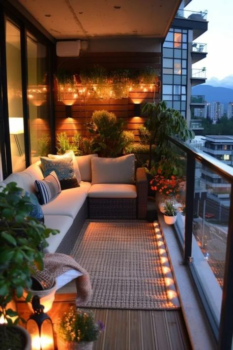 25+ Genius Apartment Balcony Decorating Ideas for a Cozy Retreat - HubPages Balcon Mic, Condo Balcony, Balkon Decor, Balcony Design Ideas, Modern Balcony, Balkon Design, Small Balcony Design, تصميم للمنزل العصري, Future Apartment Decor