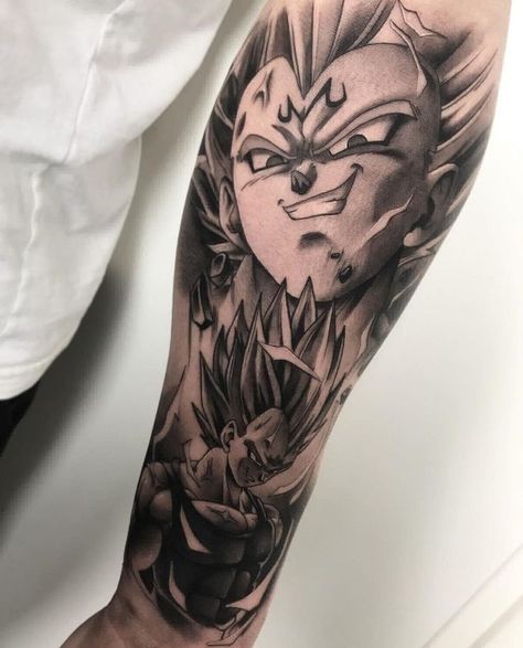 Dragon Ball Z - Tattoo Idea Majin Tattoo, Dragonball Tattoo, Shen Long Tattoo, Dbz Tattoo, Ball Tattoo, Image Dbz, Z Tattoo, Dragon Ball Tattoo, Naruto Tattoo