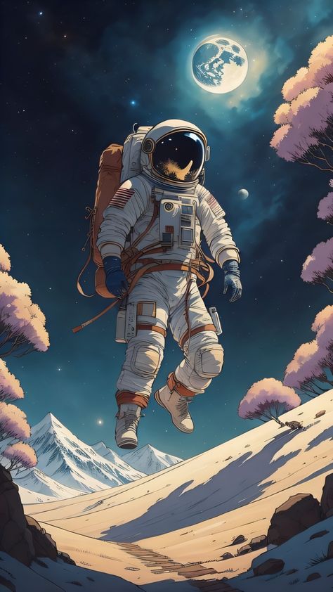 Astronaut Wallpaper Iphone, Astronaut Wallpaper, Amoled Wallpapers, Backgrounds Hd, Astronaut Art, Space Artwork, Space Tattoo, Soyut Sanat Tabloları, Art Gallery Wallpaper