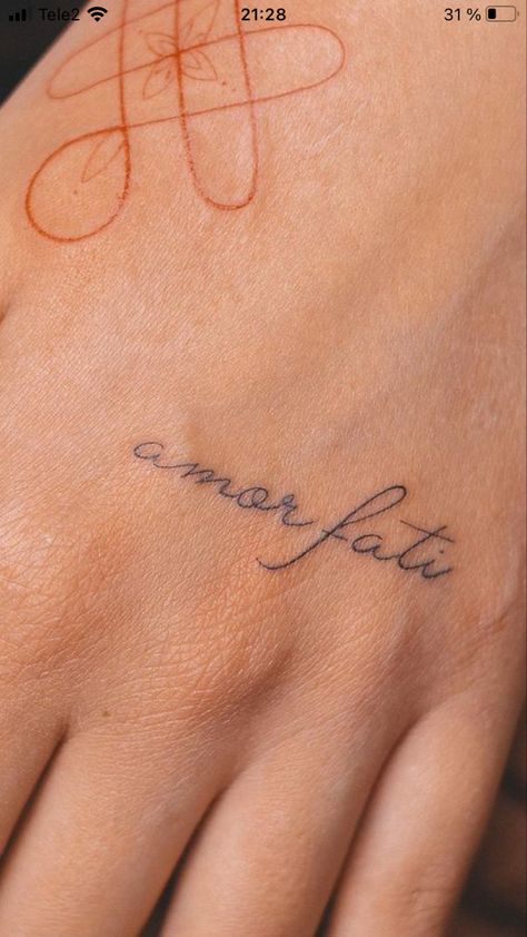 Amore Script Tattoo, Italic Writing Tattoo, Amor Fati Meaning, Amour Fati Tattoo, Amor Tattoos For Women, Amor Fati Tattoo Fonts, Amor Tattoo Fonts Words, Amor Fati Tattoo Design, Amore Tattoo Fonts