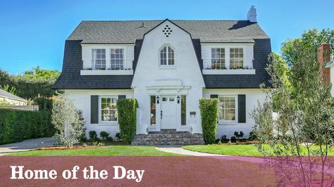 Home of the Day: Dutch Colonial Revival in Lafayette Square House Exterior Update, Colonial Revival House Exterior, Dutch Colonial Exterior, Dutch Colonial Revival, Dutch Colonial House, Colonial Revival House, Dutch Colonial Homes, Mediterranean Revival, Lafayette Square