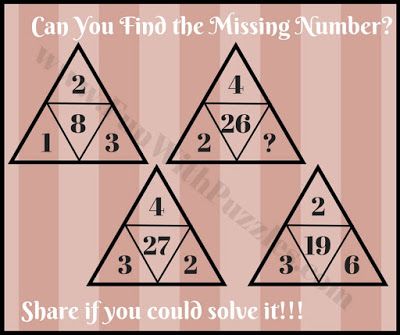 Brain busting free math triangle puzzle question Triangle Puzzle, Triangle Math, Logic Math, Brain Busters, Math Logic Puzzles, Riddle Games, Brain Teasers With Answers, Brain Challenge, Brain Teasers For Kids