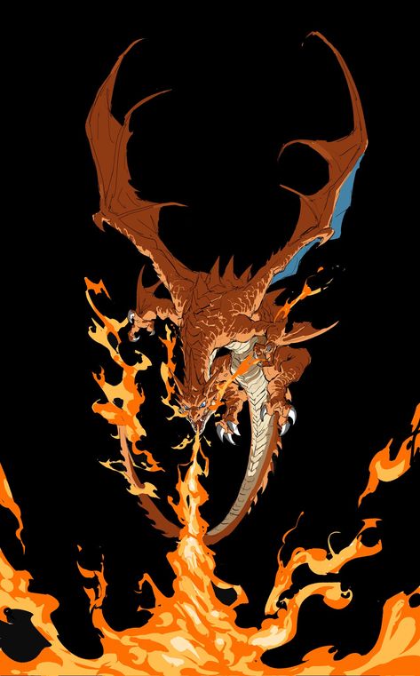 Mega Charizard Y, Pokemon Realistic, Mega Charizard, Monster Hunter Art, Cool Pokemon Wallpapers, Pokemon Tattoo, Creature Artwork, 다크 판타지, Fantasy Creatures Art