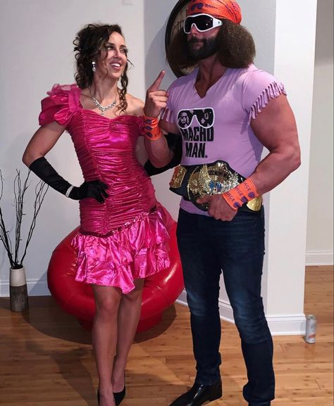 Macho Man And Miss Elizabeth Costume, Wwe Halloween Costumes Women, Wwe Couples Costumes, Elizabeth Costume, Wwe Halloween, Casual Dress Attire, Zack Ryder, Wwe Couples, Chelsea Green