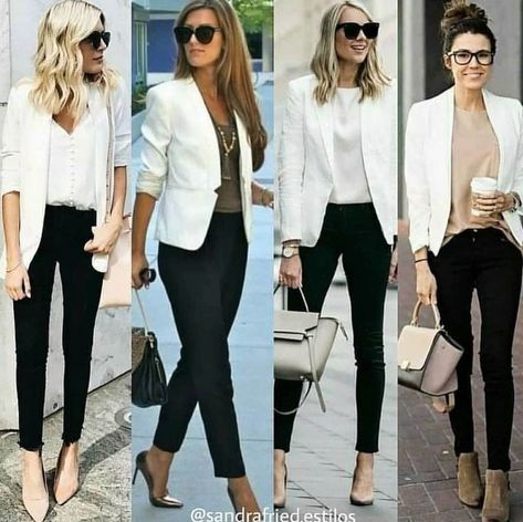 Doctor Attire, White Blazer Outfits, White Blazers, Blazer Outfits Casual, Fashionable Work Outfit, Cream Blazer, Casual Work Outfits, Blazer Outfits, Work Outfits Women