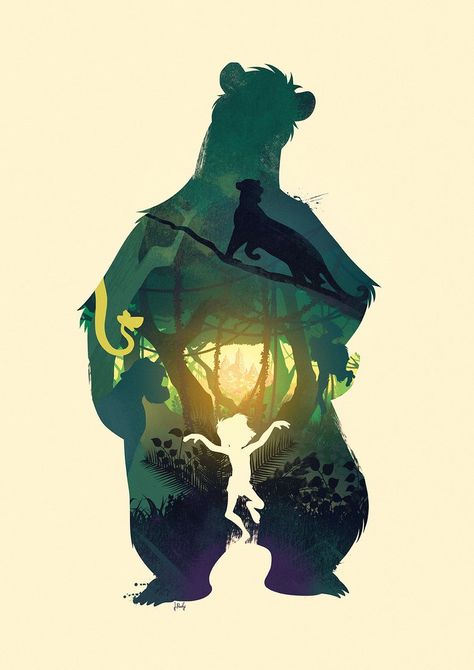 The Jungle Book Art, Jungle Book Poster, Jungle Book Tattoo, Mowgli Jungle Book, Jungle Book Snake, Disney Jungle Book, Jungle Book Characters, Anastacia Disney, Disney Movie Art