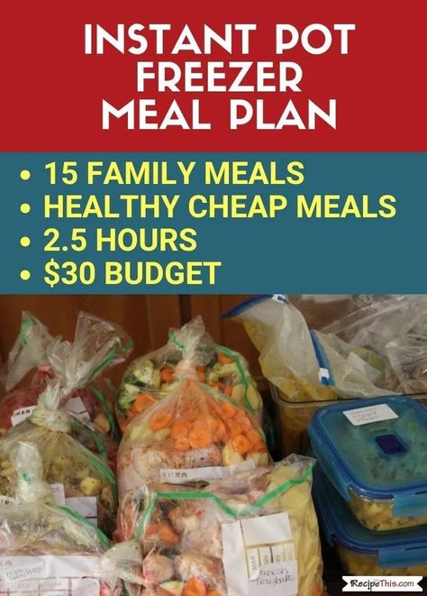 Cheap Instant Pot, Instant Pot Freezer, Instant Pot Freezer Meals, Dump Recipes, Cheap Family Meals, Freezing Food, Budget Freezer Meals, Freezer Meal Planning, Make Ahead Freezer Meals