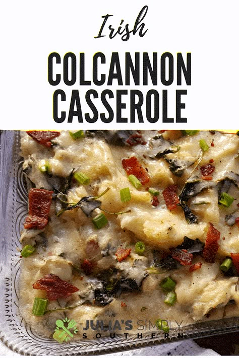 Irish Colcannon, Recipe With Potatoes, Colcannon Recipe, Casserole With Bacon, Irish Cooking, Bacon And Cheese, Scottish Recipes, Delicious Family Meals, Baby Kale