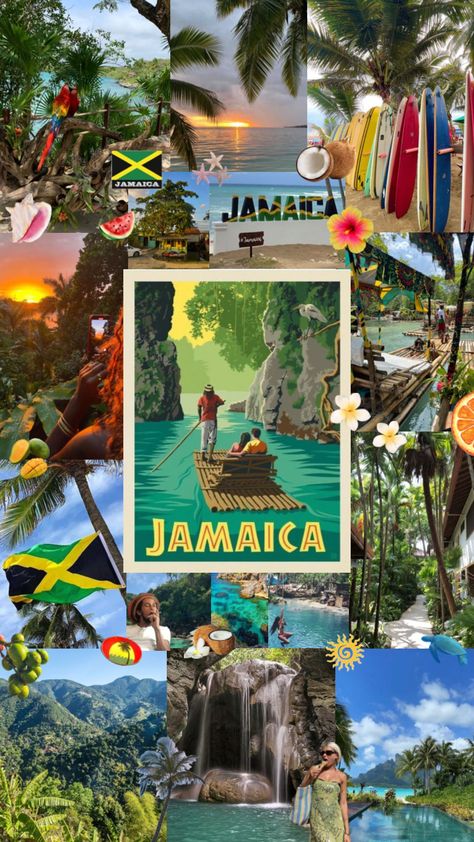 Jamaica 🇯🇲 #jamacia #collageaesthetic #countries #fyp #shufflefyp Jamaica Aesthetic Wallpaper, Jamaica Aesthetic, Jamaica Pictures, Jamaica Culture, Jamaican Vacation, Jamaica Reggae, Dream Vacation Spots, Jamaican Culture, Holiday Travel Destinations