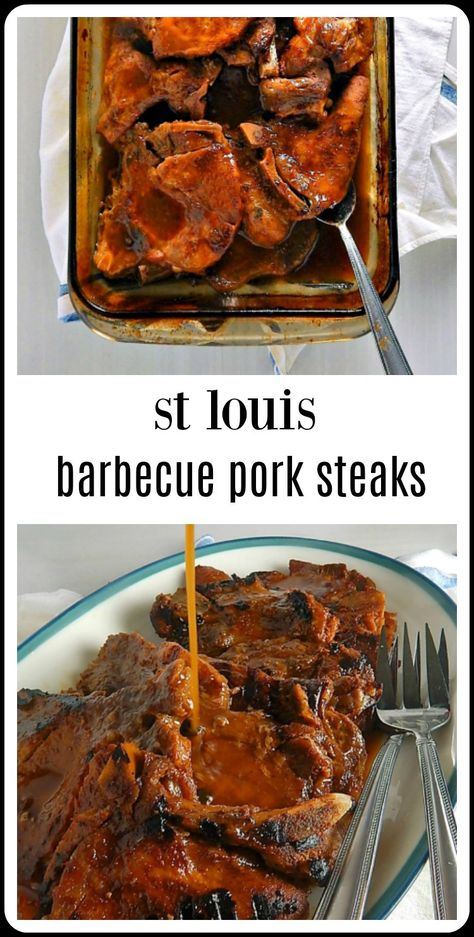 Bbq Pork Steaks In Oven, Pork Steaks In Oven, Pork Steaks In The Oven, Pork Steak Oven, Grilled Pork Shoulder, Baked Pork Steak, Grilled Pork Steaks, Pork Shoulder Steak, Pork Steak Recipe