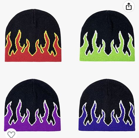 Fire Design, Knit Hat For Men, Skull Hat, Fire Designs, Flame Design, Beanie Hats For Women, Winter Hats For Men, Warm Winter Hats, Street Dance