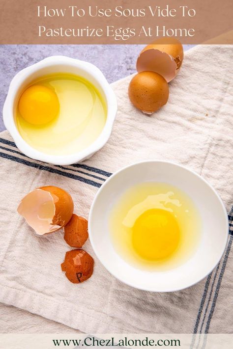 Looking to pasteurize eggs at home safely? Look no further! Our guide will teach you step-by-step how to use the sous vide method to ensure your eggs are safe to eat without sacrificing taste or quality. We answer all the common questions about pasteurization, provide tips and tricks for perfecting your technique, and offer advice on incorporating your pasteurized eggs into your favorite recipes. Say goodbye to worries about foodborne illness and hello to delicious, safe eggs every time. Pasteurized Eggs, Sous Vide Filet Mignon, Foodborne Illness, Sous Vide Machine, Liquid Eggs, Culinary Techniques, Caesar Salad Dressing, Homemade Mayonnaise, Carbonara Pasta