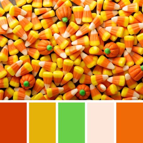 Palette Challenge, Food Inspired, Color Palette Challenge, Pumpkin Colors, Pallet Ideas, Candy Corn, Color Pallets, Color Palettes, Corn