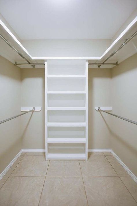 Master Closet Hanging Rods, Diy Walk In Master Closet, Rug For Closet Walk In, Master Closet Design Simple, Simple Walk In Wardrobe Ideas, Simple Walking Closet, Walk In Closet Simple Ideas, Walk In Closet Addition Plans, Small Closet Interior