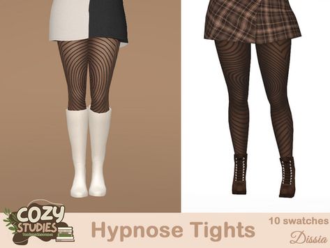 Dissia's Hypnose Tights Sims 4 Tights, Pattern Tights, Sims 4 Sims, Halloween City, Cc Sims4, Sims 4 Anime, Elle Dress, Sims 1, Sims4 Cc