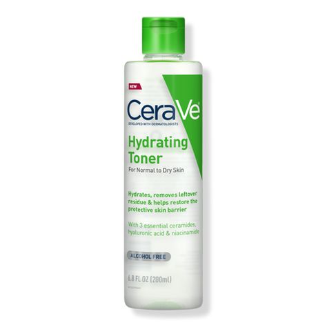 Best Drugstore Toner, Best Toner For Acne, Toner For Sensitive Skin, Cerave Skincare, Sensitive Acne Prone Skin, Acne Toner, Best Toner, Hydrating Toner, Skin Care Cleanser