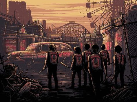 Dan Mumford Dan Mumford, Warrior Movie, Warriors Wallpaper, Arte Punk, Classic Movie Posters, The Warriors, Cult Movies, Film Art, Classic Films