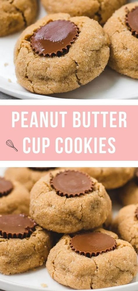 Holiday Cookies Chocolate, Chocolate Chip Cookies Quick, Peanut Butter Cookie Recipe Soft, Reese's Recipes, Strawberry Pumpkin, Live Well Bake Often, Mini Peanut Butter Cups, Easy Desserts To Make, Cookies Sandwich